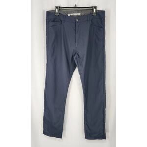 Western Rise Pants Mens 36x31 Blue Nylon Stretch Travel Technical Outdoor Hiking